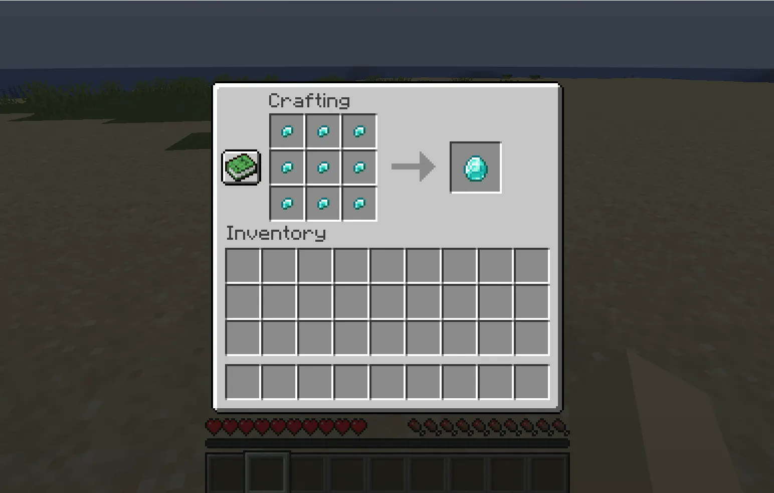 Diamond nuggets in Minecraft